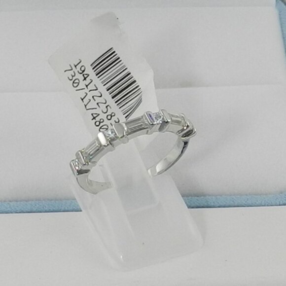 Charles & Colvard Moissanite Band 1/2 ct. t.w. Diamond Equivalent 14K White Gold - Picture 1 of 4